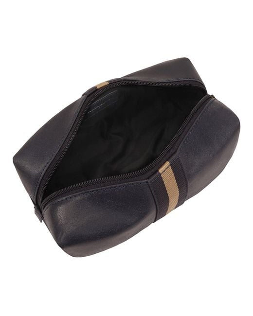 Lloyd Baker Gray Leo Leather Washbag for men