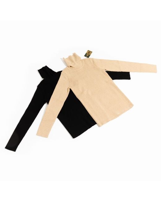 Chuks Collins Blue Osa's Turtleneck Sweater – Ribbed Knit