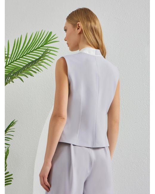 Lumina Eligma White Supplant Side Collar Vest