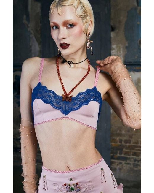 Natalia Petruch Blue Audrey Bralette Top