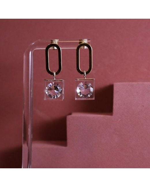 Iostudio Metallic Sparkle Oval Earring