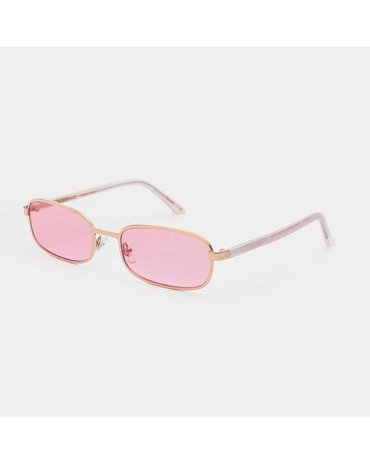 A.Kjærbede Pink Noah Sunglasses Rosegold Galactic