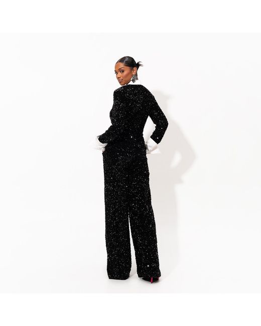 Ofuure Black Rei Sequin Pant Set
