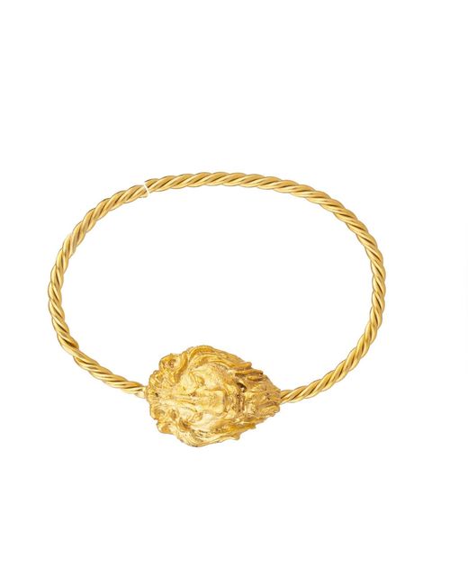 Ebru Jewelry Metallic Majestic Lion Vermeil Unique Ear Cuff