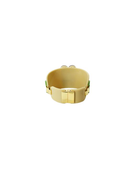 Gissa Bicalho Metallic Neutrals Handmade Acrylic Bracelet Scarab Topaz