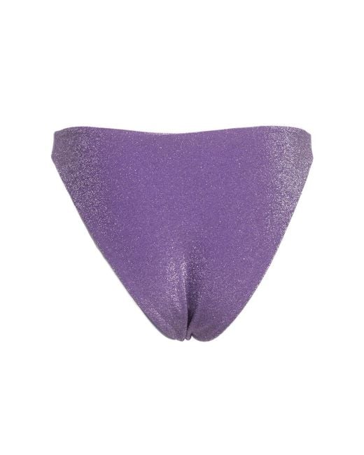 Patti Jane Swim Purple Faye's Disco High Waist Sparkle Cheeky Bikini Bottoms