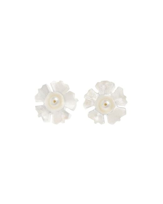 freya rose White Mother Of Pearl Flower Stud