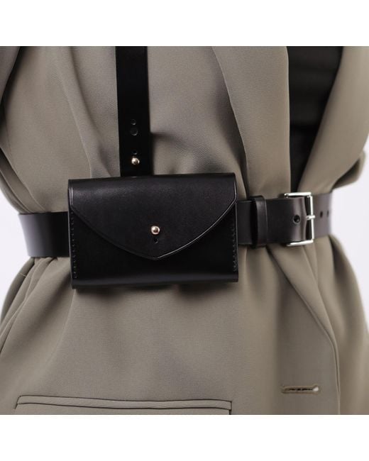 Haute Cuir Black Slim Envelope Harness Bag