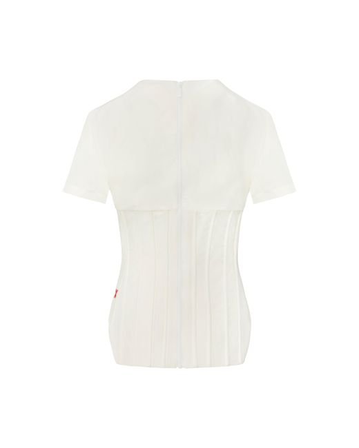 Pcfg White Tailored Corset Tee Top