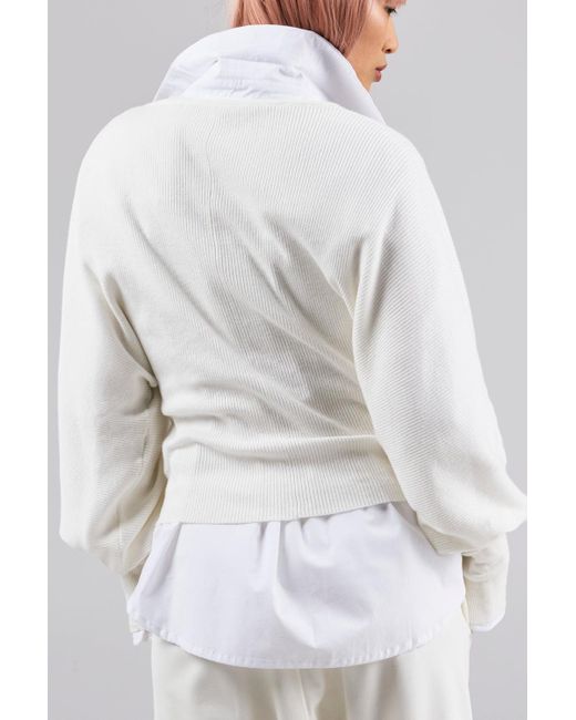 Dref White Barcelona Cashmere Blend Sweater