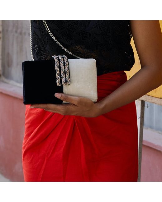 Simitri Black Tuxedo Clutch