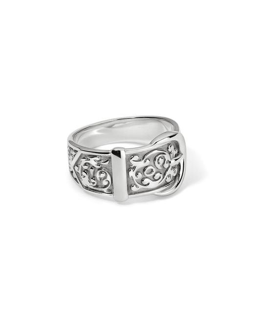 Déclarer White Victorian Buckle Ring