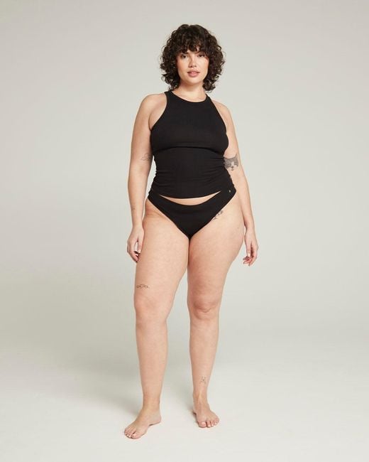 Nudea Black The Organic Cotton Dipped Thong 2 Pack