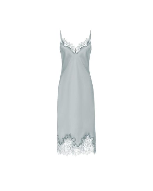 Avenue 8 Blue Lace Detailed Midi Cami Dress
