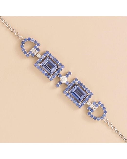 Juvetti Blue Ciceris Bracelet Ceylon Sapphire & Diamond