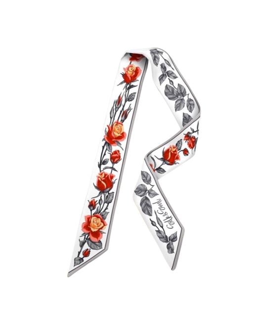 Silk&Soul White Rose Twilly