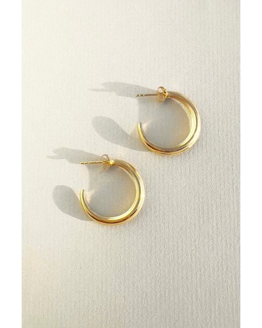 Astor & Orion Metallic Crescent Everyday Hoops Small