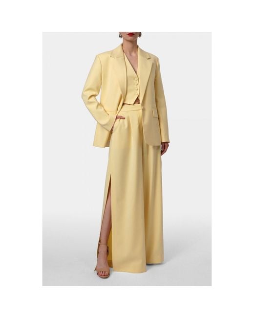 AGGI by HALEWSKI Yellow Sylvia Butter Suit Vest