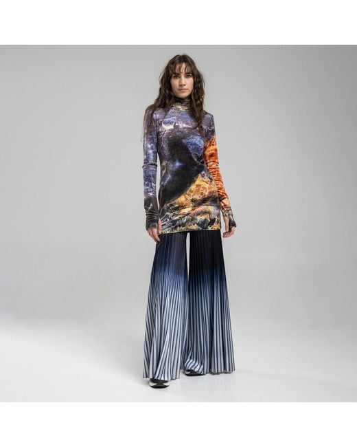 ARTISTA Blue Fortuna Velvet Mini Dress
