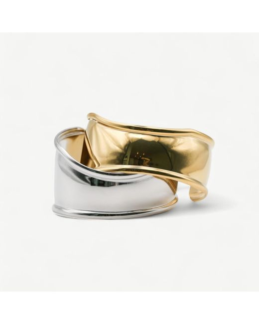 Miss Cecilia Metallic Arc Cuff Bangle