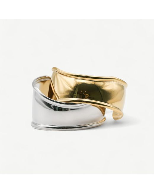 Miss Cecilia Metallic Arc Cuff Bangle