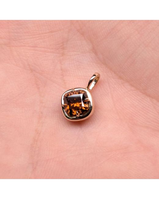 Rahul's Jewels Metallic 1.34 Carat Genuine Diamond Cushion Solstice Pendant