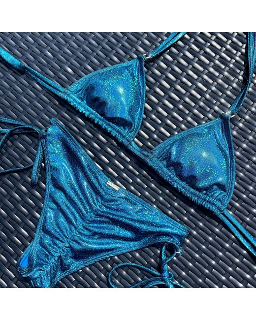 Enez Swim Blue Eden Triangle Bikini Top