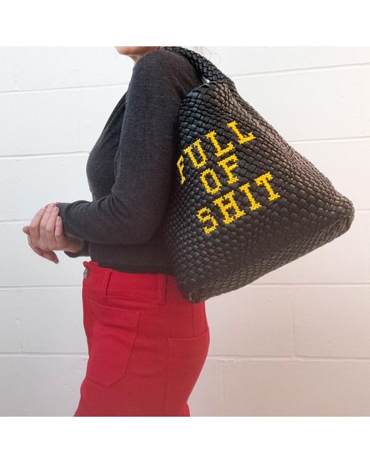 Lilly Loves Black Bucket Woven Full Of Shit Bag