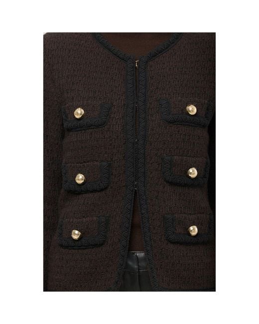 The Extreme Collection Black Two-Toned Knit Jacket Preston