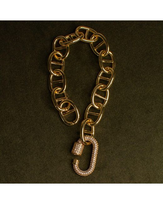 Alexie of Athens Metallic Greco Carabiner Equestrian Bracelet Chain