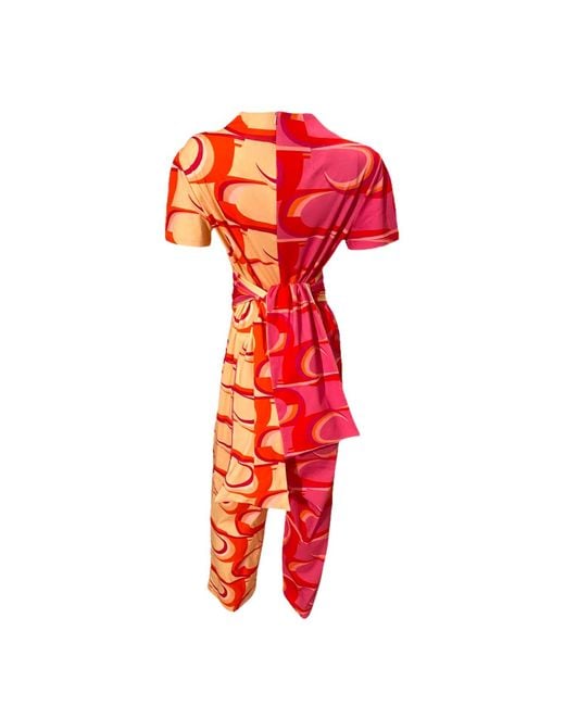 Julia Clancey Red Jcjc Miami Mango Raspberry Organic Jumpsuit