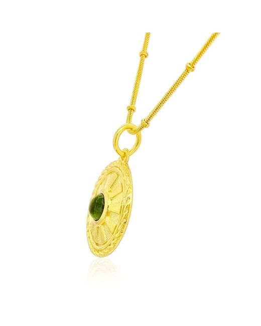GEM BAZAAR Metallic Peridot Birthstone Mythology Pendant