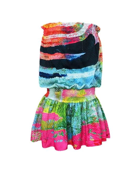 Maxjenny Green Beach Mini Dress