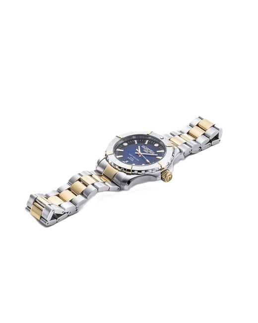 ROAMER OF SWITZERLAND Metallic Deep Sea Dial Two Tone Stainless Steel Divers Sports Watch for men