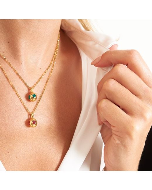 Myrto Katramadou Jewellery Yellow Melina Pendant-Plated Pine