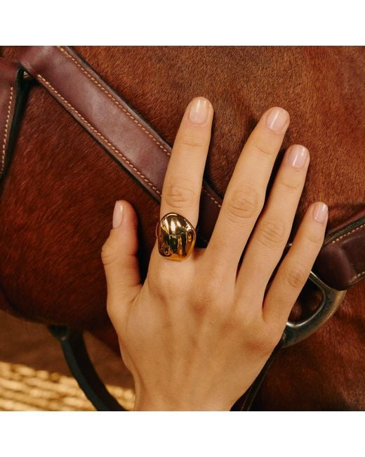 Retro Chic Metallic Lumina Orbit Ring