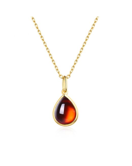Janus Edinburgh Metallic Scarab Vermeil Garnet Necklace