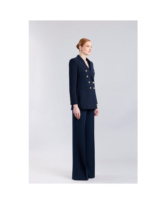 The Extreme Collection Blue Double-Breasted Tailored Blazer