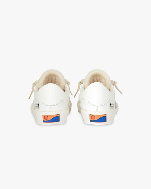 Springa | Unique Vulcanized Sneakers Italian Handmade White Wavy Vitelli Leather Sneakers for men