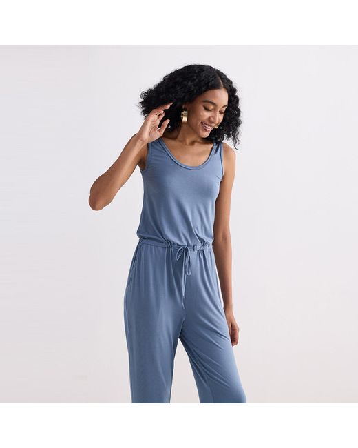 REISTOR Blue Relaxed Drawstring Jumpsuit