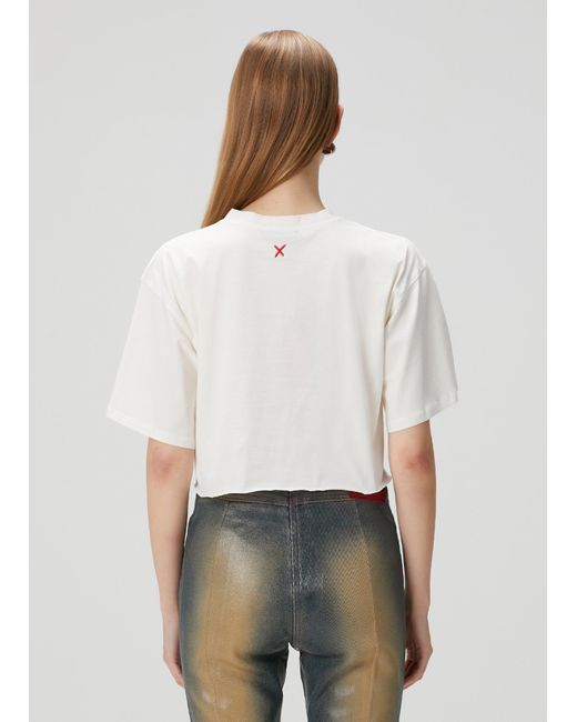 Pcfg White Pure Cotton Oversized Crop Top