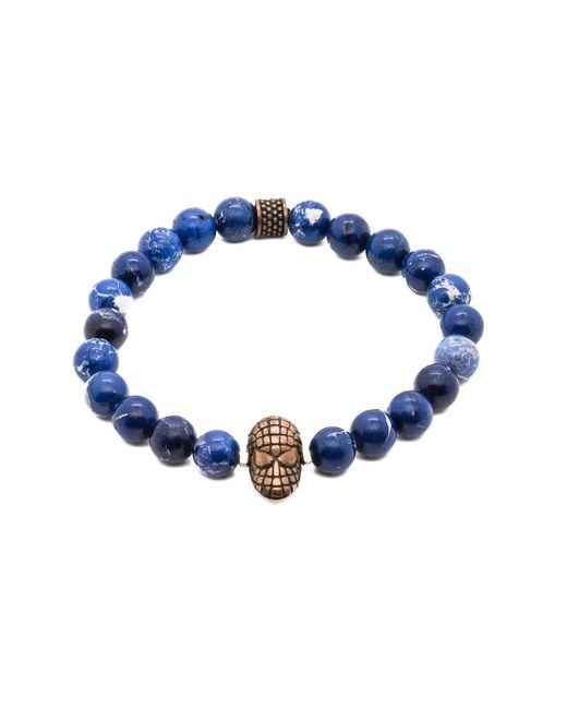 Ebru Jewelry Blue Spider Bracelet for men