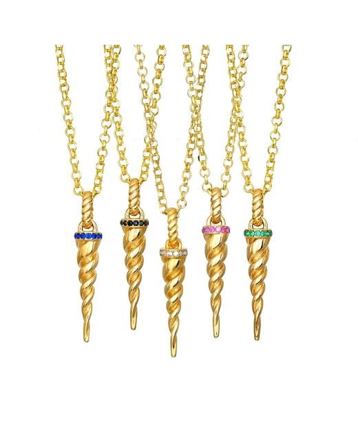 Myrto Katramadou Jewellery Metallic Unicorn Whisper – Necklace 18K-Plated 925 Royal