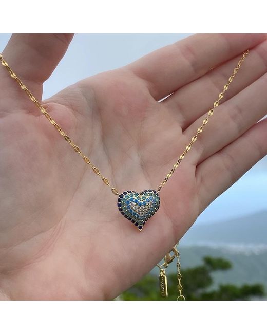 Native Gem Blue Queen Of Heart Necklace