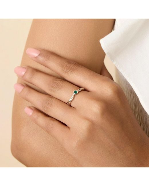 Isla Silver Green Onyx Ring