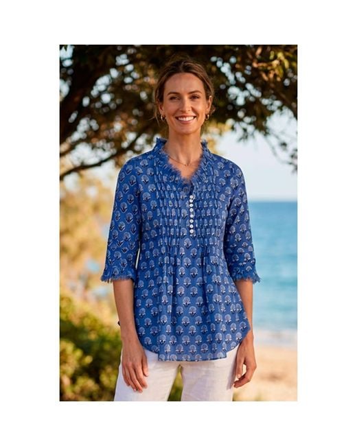 At Last Blue Sophie Cotton Shirt