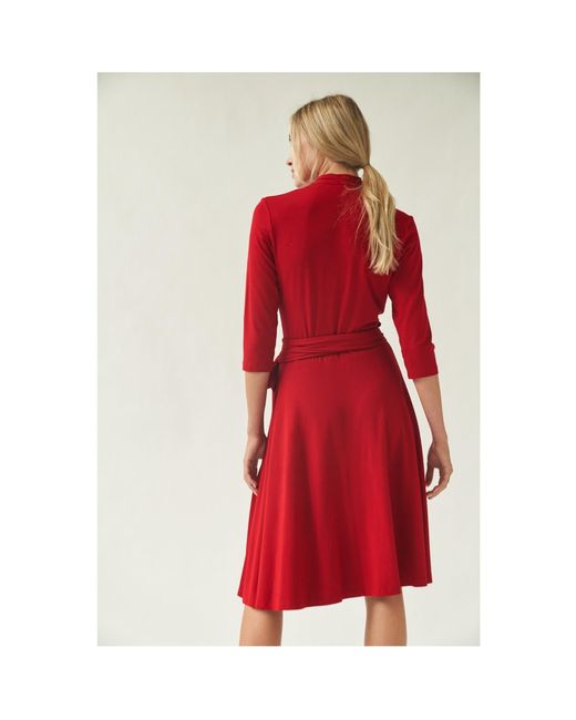 Marianna Déri Red Jersey Wrap Dress