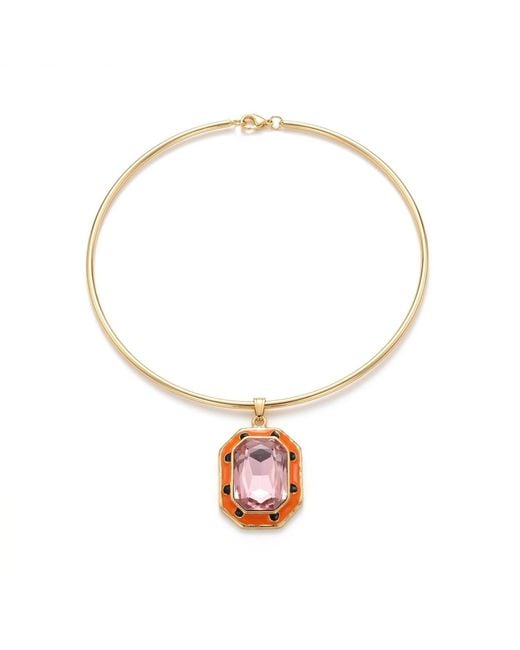 By Virgo Multicolor Gemma Rosa Choker