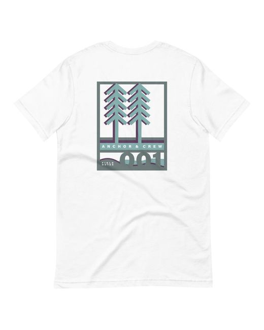 Anchor and Crew White One Field Notes Organic Cotton T-Shirt for men