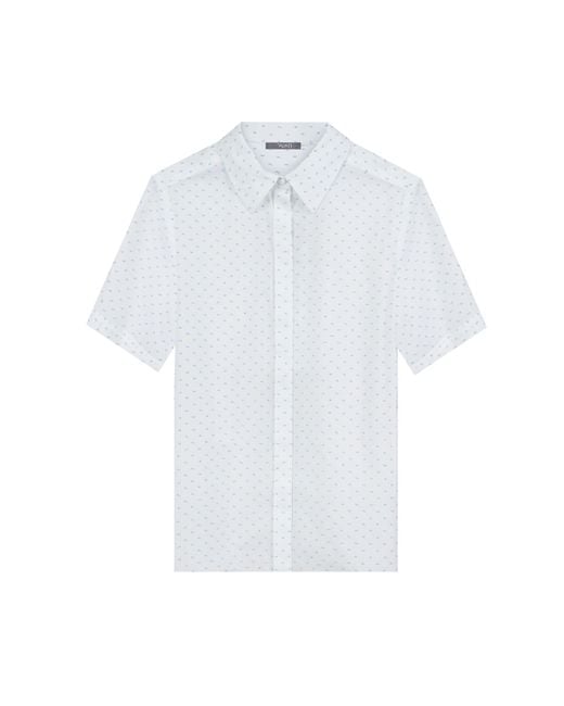InAvati White Short Sleeve Shirt With Dots